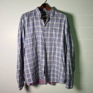 Johnnie O Rascal Long Sleeve Plaid Surflannel Shirt Sz XXL 100% Cotton